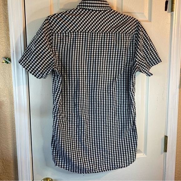 Burnside Mens S SMALL Button Down Shirt Plaid Checks Pockets Short Sleeve Adult - Picture 6 of 11